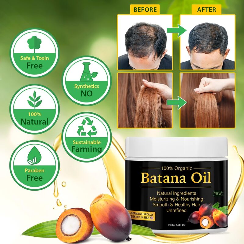 Batana Oil for Hair Growth and Nourishment, Natural Batana Oil to Prevent Hair Loss, Eliminates Split Ends for Men and Women